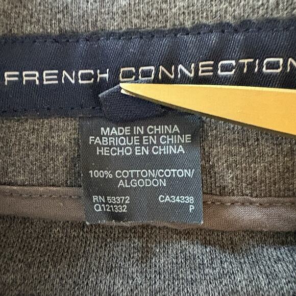 French Connection 3/4 Sleeve Gray Cotton 3 Button Short Jacket Size 8 - Picture 9 of 13